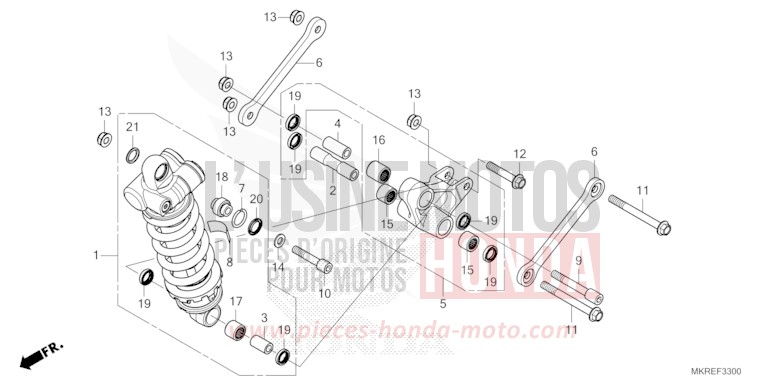 KISSEN, HINTEN (CBR1000ST) von CBR1000RR "Fireblade" GRAND PRIX RED (R380) von 2024